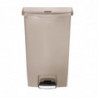 Cubo de basura con pedal frontal Slim Jim beige - 68L - Rubbermaid