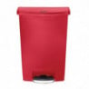 Cubo de basura con pedal frontal Slim Jim rojo - 90L - Rubbermaid