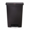 Cubo de basura con pedal frontal Slim Jim negro - 90L - Rubbermaid