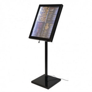 Expositor iluminado LED negro - Securit - Fourniresto