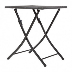 Folding square rattan table - 600mm - Bolero - Fourniresto