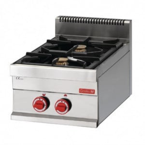 Fourneau 2 fuegos vivos gas para colocar 650 - Gastro M - Fourniresto