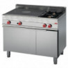 Plaque Coup De Feu Gas 650 y 2 Fuegos Vivos Sobre Horno A Gas y Armario Cerrado 650 - Gastro M