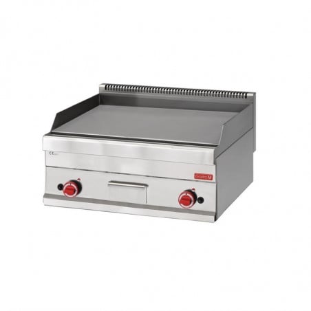 Plancha de gas 650 con placa lisa cromada - Gastro M - Fourniresto