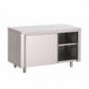 Mueble de acero inoxidable con puertas correderas - L 1200 x P 700 mm - Gastro M