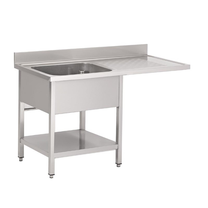 Plonge Inox Avec Passage Lave-Vaisselle L 1200 X P 700 mm - Gastro M