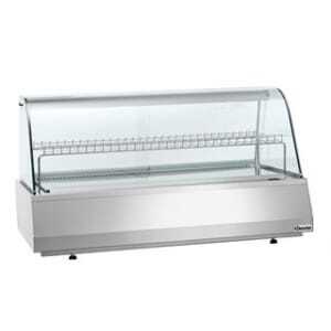 Vitrina refrigerada profesional GN 3/1 con cristal curvo