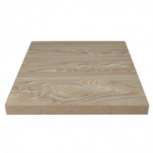 Mesa cuadrada de efecto madera clara - L 600mm - Bolero