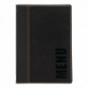 Contemporary A5 Black Menu Cover - Securit - Fourniresto