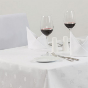 White cotton napkins 450 x 450mm - Pack of 10 - Mitre Luxury - Fourniresto