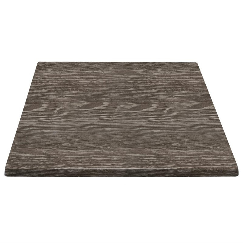 Mesa cuadrada de efecto madera envejecida - L 700 x P 700mm - Bolero