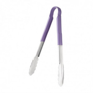 300mm purple serving tongs - Vogue - Fourniresto