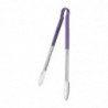 405mm purple serving tongs - Vogue - Fourniresto