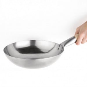 Wok Fondo Plano de Acero Dulce - 25.4 cm - Vogue - Fourniresto