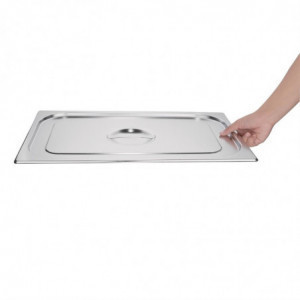 Couvercle en Inox Double - GN 2/1 Inox  - Vogue - Fourniresto