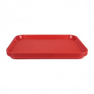 Bandeja de autoservicio 305 x 415 mm Roja - Olympia KRISTALLON - Fourniresto