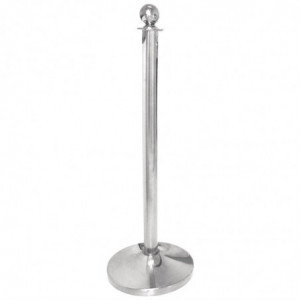 Stainless steel chrome round head reception post - Bolero - Fourniresto