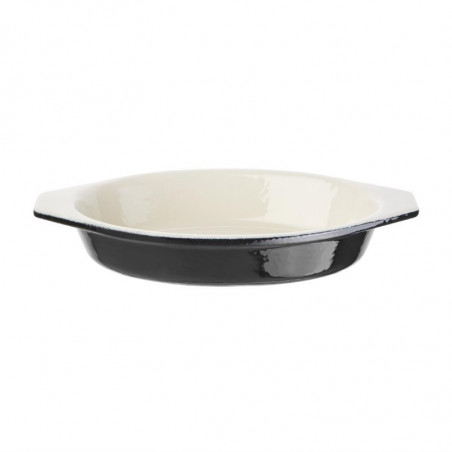 Plato de gratinado oval negro - 650 ml - Vogue