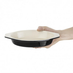 Plato de gratinado oval negro - 650 ml - Vogue