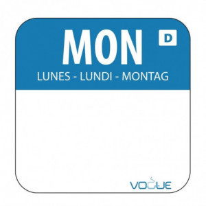 Etiquetas Solubles para Alimentos "Lunes" - Caja de 1000 - Vogue