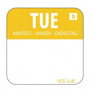 Etiquetas Solubles Para Alimentos "Martes" - Caja de 1000 - Vogue