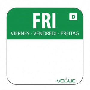 Etiquetas Solubles para Alimentos "Viernes" - Caja de 1000 - Vogue