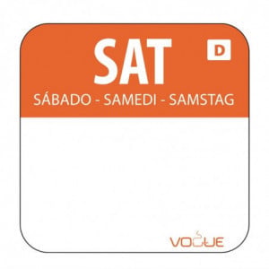 Etiquetas Solubles para Alimentos "Sábado" - Caja de 1000 - Vogue