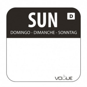 Etiquetas Solubles para Alimentos "Domingo" - Caja de 1000 - Vogue
