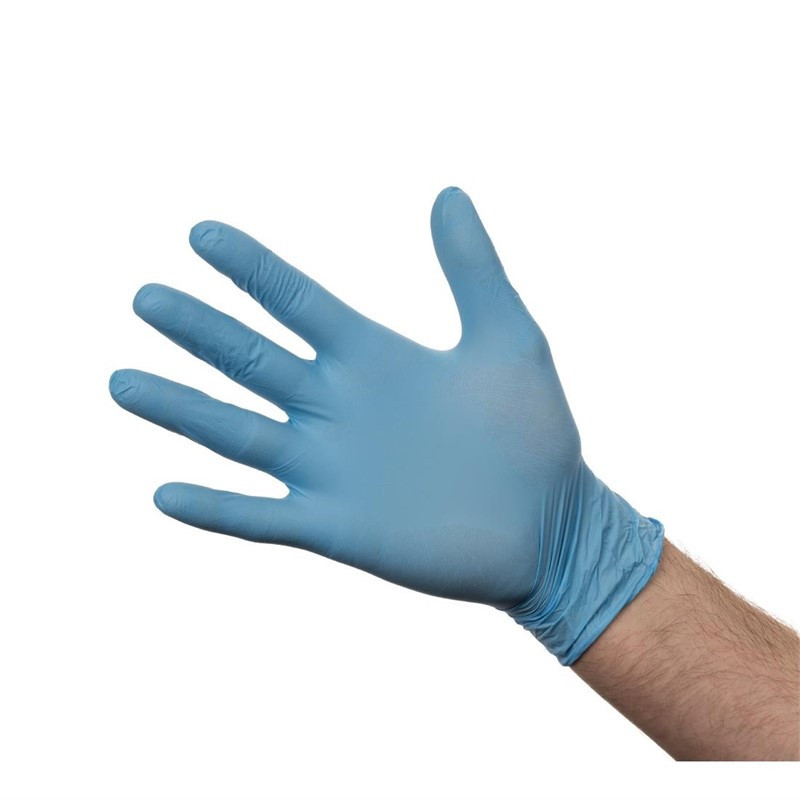 Gants en Nitrile Non Poudrés Bleus M - Lot de 100 - FourniResto