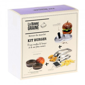 Kit Burger con Prensa para Hamburguesas, Moldes para Pan de Hamburguesa y Cortador de Papas Fritas - TELLIER