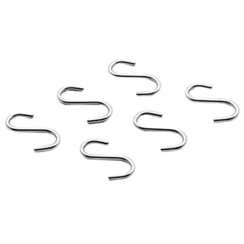 Crochets en Inox pour Penderie Murale - Lot de 6