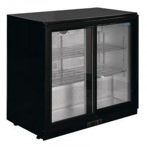 Arrière-Bar Negro 2 Puertas Corredizas 180 Botellas - 208 L - POLAR