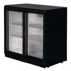 Arrière-Bar Negro 2 Puertas Corredizas 180 Botellas - 208 L - POLAR