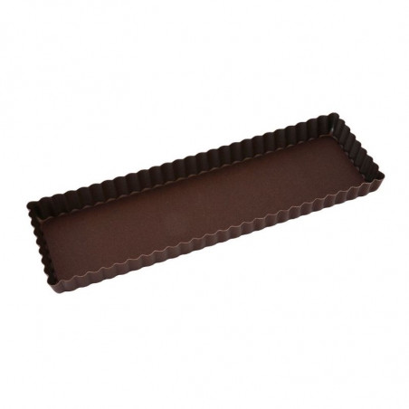 Rectangular Fluted Tart Mold with Fixed Bottom - 350 x 110 mm - TELLIER