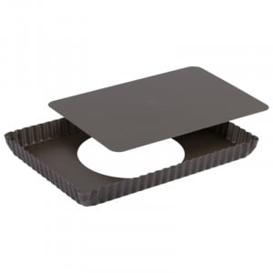 Molde para tarta con fondo desmontable - 290 x 205 mm - TELLIER