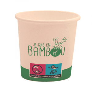 Gobelet Bio "Je Suis en Bambou" - 25 cl - Lot de 50 Fourniresto