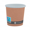 Vaso de cartón reciclable color kraft interior blanco - 10 cl