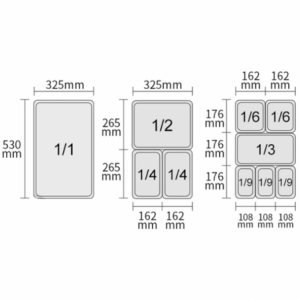 Bandeja gastronorm GN 2/3 - 9 L - P 100 mm