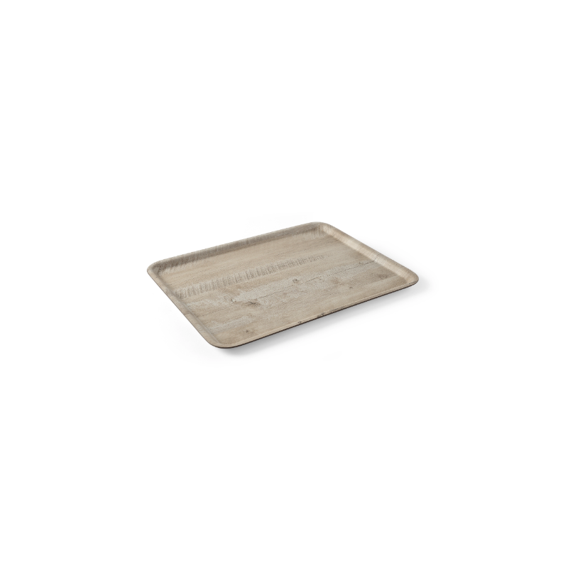 Plateau de Service en Mélamine Imprimé Bois Clair - 350 x 240 mm