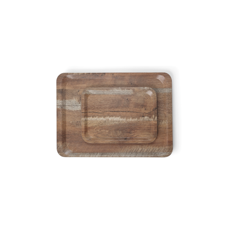 Melamine Printed Wood Service Tray - 530 x 370 mm