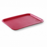 Bandej rectangular de comida rápida roja - 415 x 305 mm