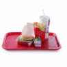 Bandejita rectangular para comida rápida - Modelo pequeño 265 x 345 mm - Rojo