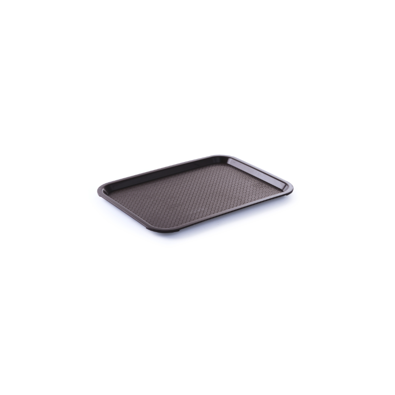 Plateau Rectangulaire Fast Food - Petit Modèle 265 x 345 mm - Marron