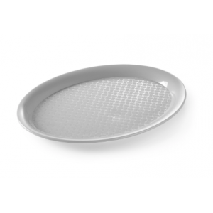 Oval Fast Food Serving Tray - Gray