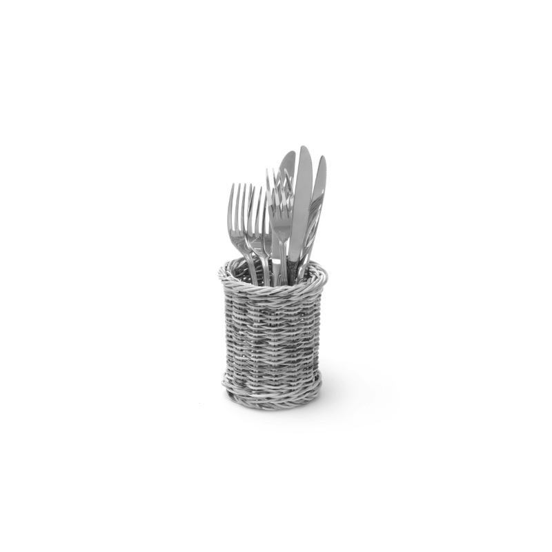 Round Cutlery Basket - Gray