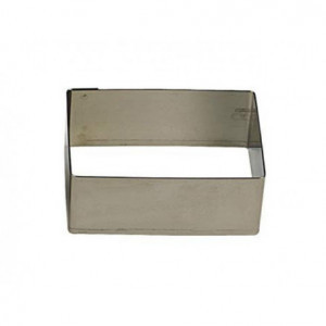 Cortador de galletas rectangular de acero inoxidable - 100 x 30 x 30 mm