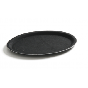 Oval Fast Food Serving Tray - Black