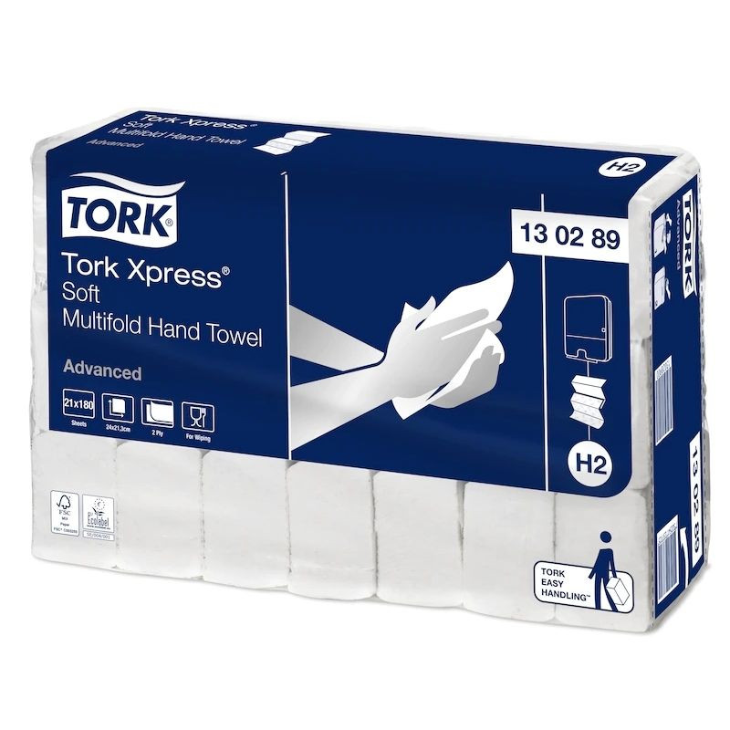 Toallas de mano interfoliadas suaves Advanced Blancas - Tork Xpress®, Secado óptimo y Máxima higiene