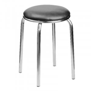 Black Stainless Steel Stool