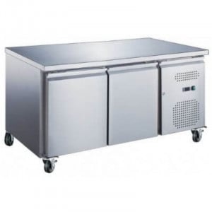 Positive Refrigerated Table 2 Doors 228 L Ventilated Stainless Steel